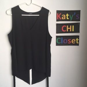 Express Black Sleeveless Blouse L